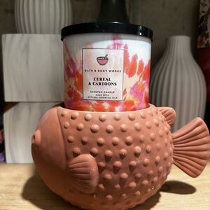 Bath & Body Works Cereal & Cartoons Candle — Pink & Orange Design